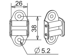 Guide sangle avec 2 galets