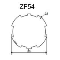 Tube axe enroulement ZF54 pour volet roulant